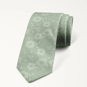 Tie Vibes Light Sage Green Floral Tie